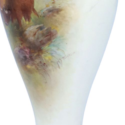 Royal Worcester H Stinton Footed Vase image-3