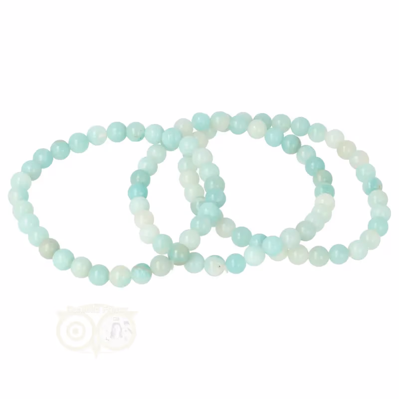 Amazoniet kralen 6 mm armband - 19 cm | Edelstenen armbanden kopen