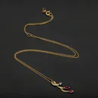 9ct Gold Ruby and Diamond Pendant Necklace