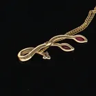 9ct Gold Ruby and Diamond Pendant Necklace