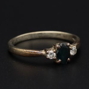 Vintage 9ct Gold Sapphire and Diamond Ring