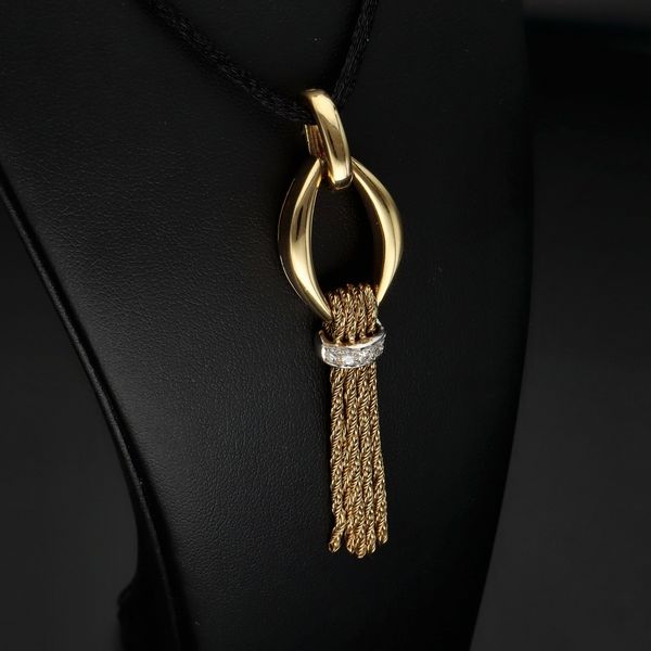 1970s 18ct Yellow Gold Diamond Pendant and Bracelet