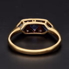 18ct Yellow Gold Art Deco Topaz & Diamond Ring