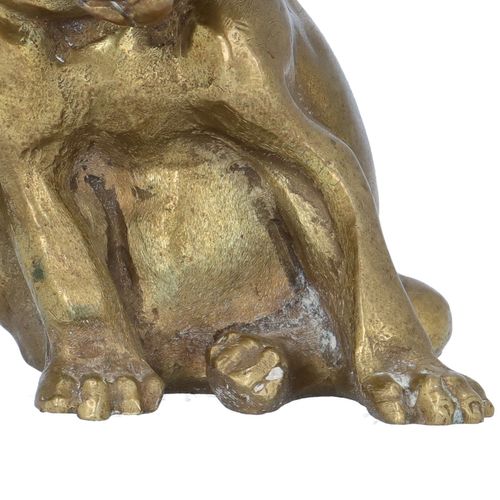 Early 20th Century Small Bronze Bull Dog image-5