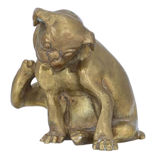 Early 20th Century Small Bronze Bull Dog image-1