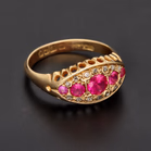 Late Victorian 18ct Yellow Gold Boat-Style Ring