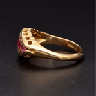Late Victorian 18ct Yellow Gold Boat-Style Ring