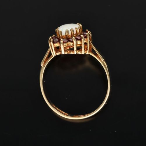 Gold Opal Garnet Ring. Edinburgh 1984 image-6
