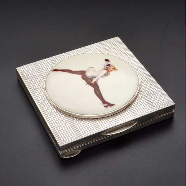 Sterling Silver Art Deco Compact