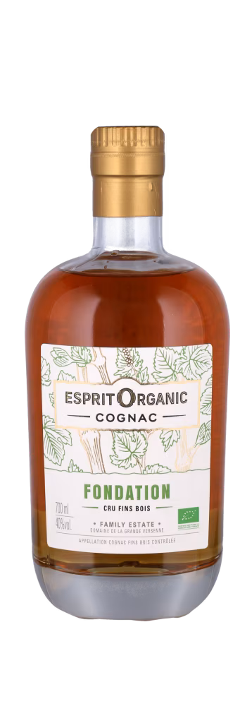 COGNAC FONDATION GB ØKO 40% Esprit Organic, Maison des Pierres Gift Box, Fins Bois