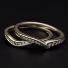Pair Gold Diamond Rings
