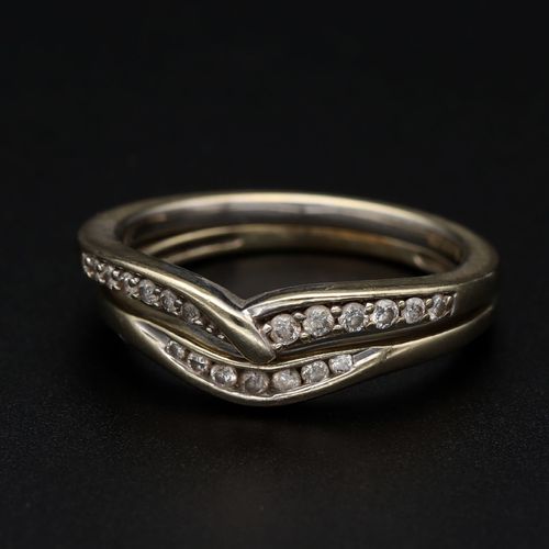 Pair Gold Diamond Rings image-2