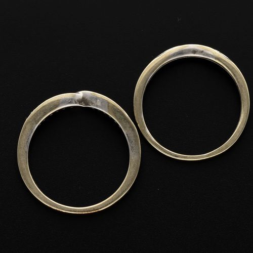 Pair Gold Diamond Rings image-6