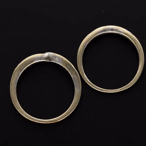 Pair Gold Diamond Rings