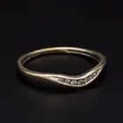 Pair Gold Diamond Rings