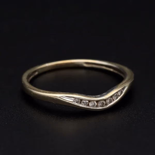 Pair Gold Diamond Rings
