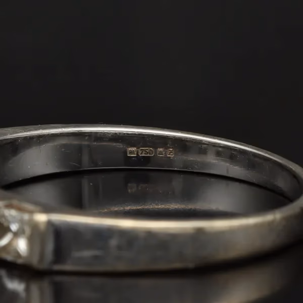 18ct Gold 0.5ct Diamond Ring. Edinburgh 1999