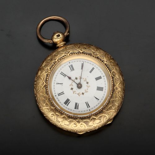 Victorian Ladies 18ct Gold Pocket Watch image-1