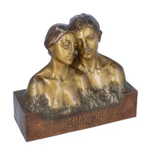 Signed Bronze L'Amour by Adolf Pohl