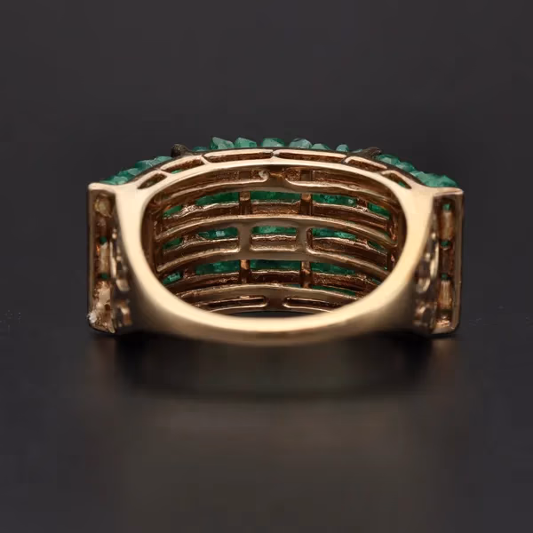Gold Emerald Dress Ring