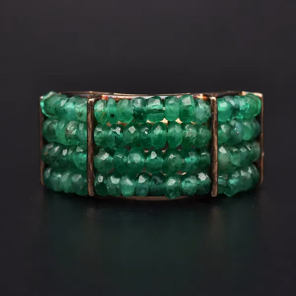 Gold Emerald Dress Ring