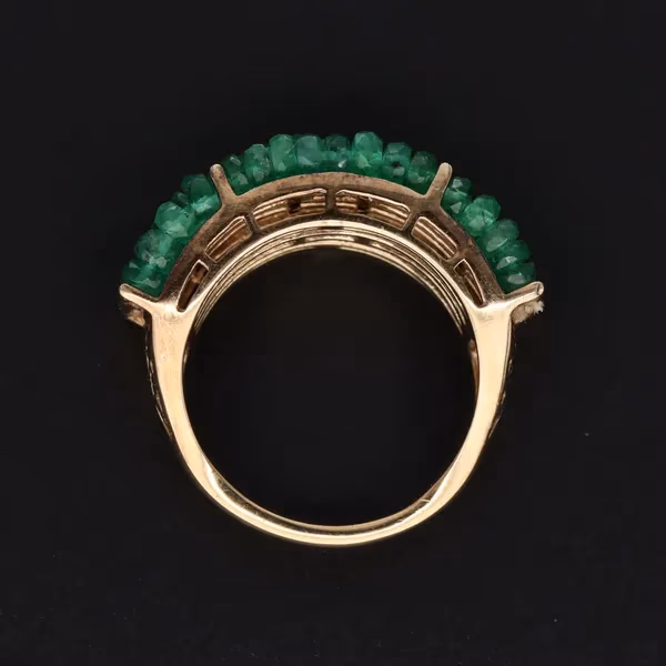 Gold Emerald Dress Ring