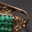 Gold Emerald Dress Ring