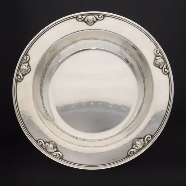 Georg Jensen Silver Childs Bowl in the Acorn Pattern