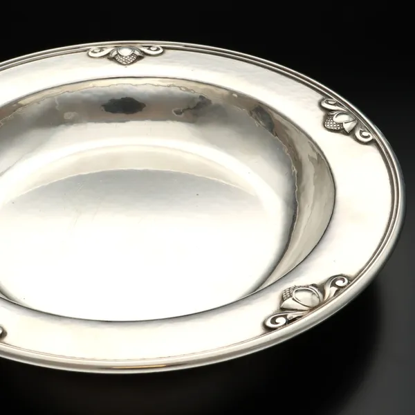Georg Jensen Silver Childs Bowl in the Acorn Pattern