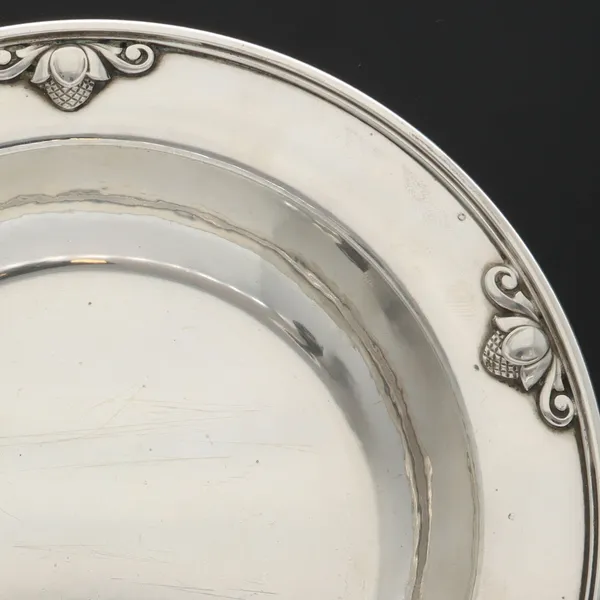 Georg Jensen Silver Childs Bowl in the Acorn Pattern