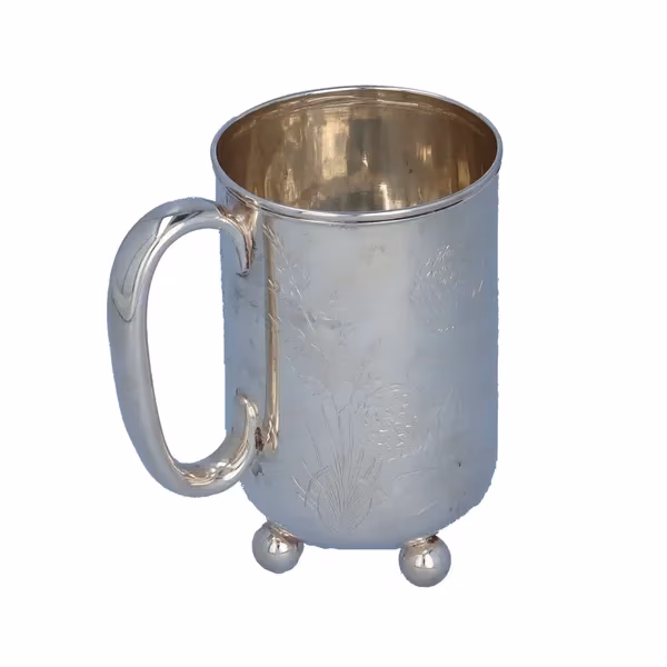 Large Victorian Silver Mug