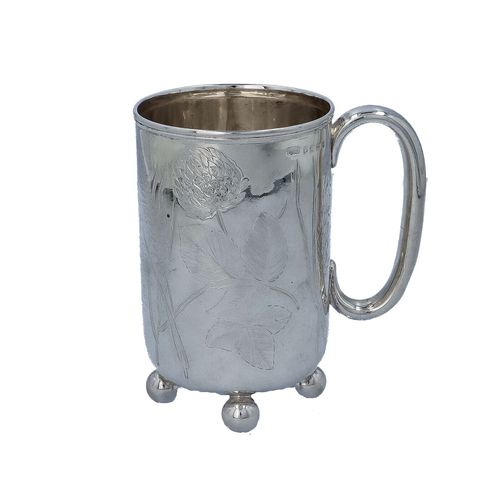 Large Victorian Silver Mug image-1