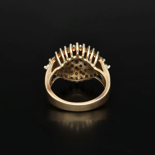Vintage 9ct Gold Diamond Cluster Ring