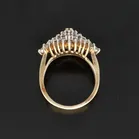Vintage 9ct Gold Diamond Cluster Ring
