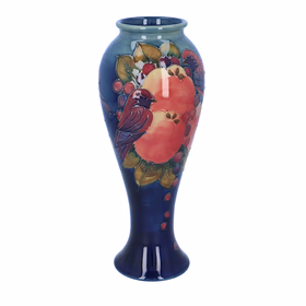 Moorcroft Pottery Finches Vase