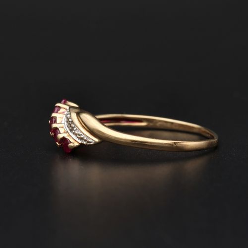 1950s 9ct Gold Ruby and Diamond Ring image-3