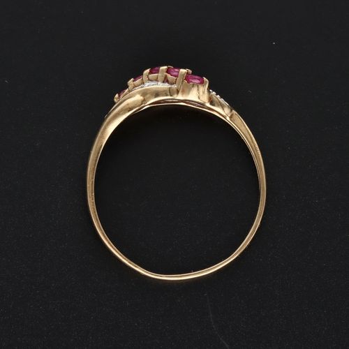 1950s 9ct Gold Ruby and Diamond Ring image-6