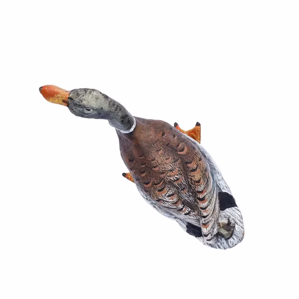 Antique Cold Painted Bronze Duck