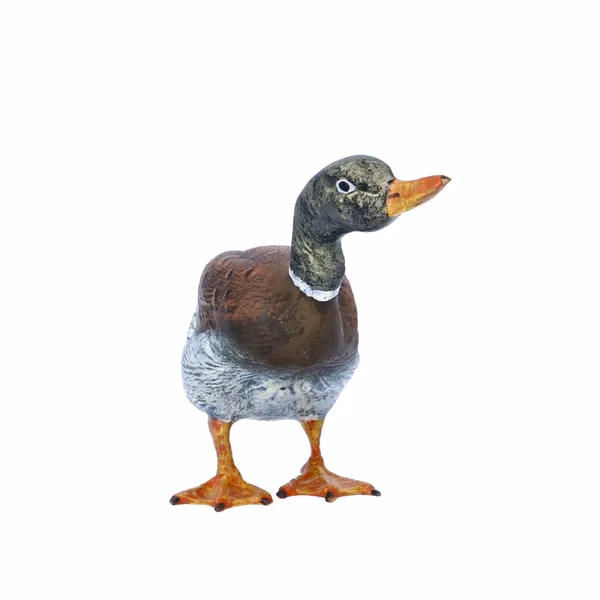 Antique Cold Painted Bronze Duck