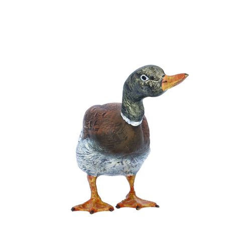 Antique Cold Painted Bronze Duck image-4