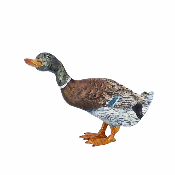 Antique Cold Painted Bronze Duck