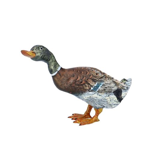 Antique Cold Painted Bronze Duck image-1