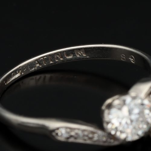 Vintage Platinum Diamond Ring image-4