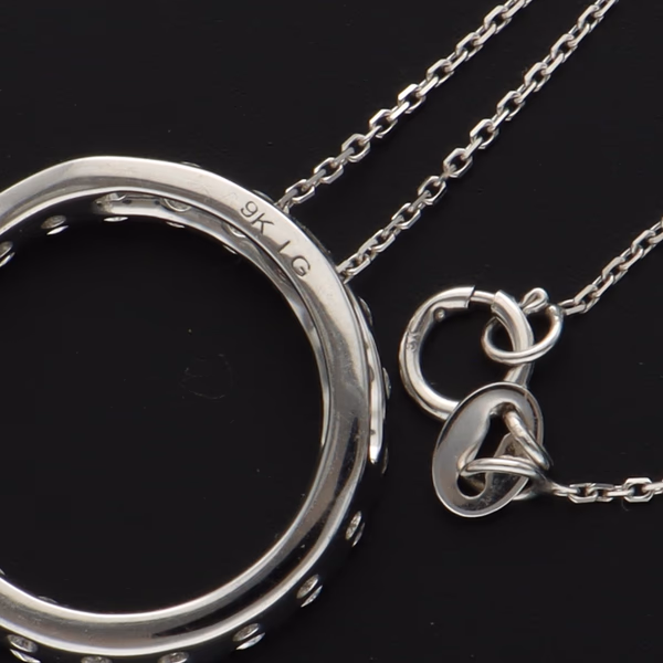 9ct White Gold Lab Diamond Pendant