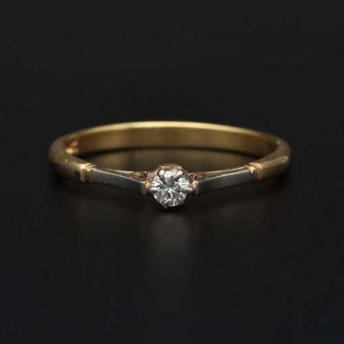 18ct Gold Diamond Solitaire Ring image-2