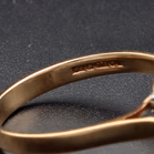 9ct Yellow Gold Aquamarine & Cubic Zirconia Cluster Ring