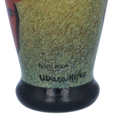 Rare Kosta Boda Glass Face Vase image-3