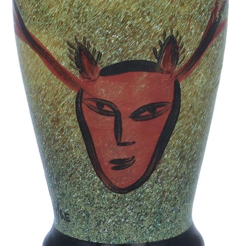 Rare Kosta Boda Glass Face Vase image-2