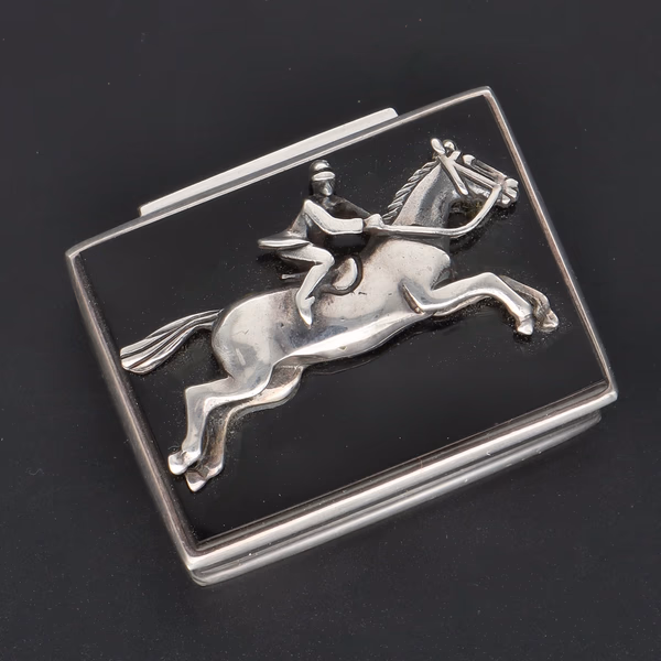 Silver and Black Onyx Trinket Box