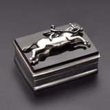 Silver and Black Onyx Trinket Box